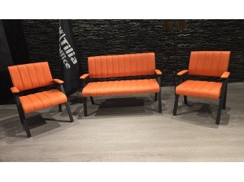 Tilia Lazer Deri Ofis Bekleme Grubu | Özel Üretim